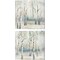 Watercolor December Birch by Michael Marcon 14" x 14" Canvas Wall Art (Set of 2)